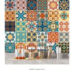 Stickers carrelage - lumal�a - 3617689909998 - motif carreaux de ciment - adh�sif mat - 36 stickers 15x15 ...