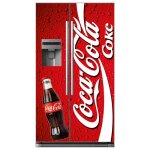 Stickers frigo am�ricain - lumal�a - coca cola - adh�sif brillant - 100x180 cm