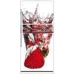 Sticker frigo - splatch - fraise - 70x170cm - vinyl - dcoratif