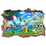 Stickers - mario - 3d - trompe loeil - dcoration murale