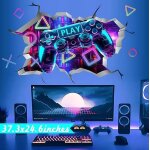 Stickers muraux 3d enfant gamer autocollants muraux mural stickers jeu contr�leur pour chambre gar�on ...