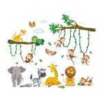 Stickers muraux animaux de la jungle arbre autocollant mural safari Éléphant girafe décoration murale ... Stickers muraux animaux de la jungle arbre autocollant mural safari Éléphant girafe décoration murale ...
