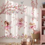 Stickers muraux �es et branches en roseautocollant mural chambre fille f�es princesse elfes fleurs i ...
