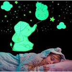 Stickers muraux - yyv - �l�phant lumineux - phosphorescent - d�coration chambre enfant - amovible