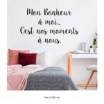 Sticker mural - lumal�a - citation mon bonheur � moi. . . - noir - 37x61 cm