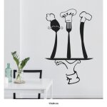 Sticker mural - lumal�a - plateau de cuisine - noir - 17x26 cm