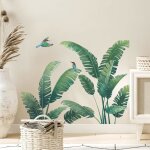 Stickers muraux plante tropical autocollants muraux feuille de palmier vert sticker mural plantes de ...