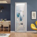 Sticker porte 3d trompe loeil autocollant poster de porte auto - adhsif vinyle affiche de porte sticker ...