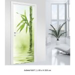 Stickers pour porte - lumal�a - bambou - adh�sif mat - largeur 83 x hauteur 205 cm