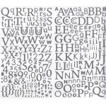 Stickers alphabet scrapbooking artemio argent paillet� - 300 pcs majuscules & minuscules (arial & times) ...