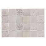 Stickers x autohaux sticker pour carrelage autocollant mural en pvc pour carrelage 10 x 10 cm kaki 24pcs ...