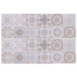 Sticker de carrelage - rnemitery - 15 x 15 cm - pvc - gris - lot de 24