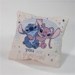 Stitch disney coussin enfant d�coratif range pyjama 35x35 cm