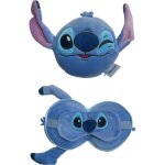 Stitch - lilo et stitch - relaxeazzz coussin oreiller de voyage en peluche stitch & masque de sommeil ...
