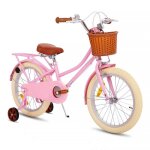 Stitch vlo fille 18 pouces rose ? vlo enfant 5 - 7 ans avec panier porte - bagages et bquille ?cadre ...