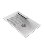 Evier cuisine en granit - blanc accessoire 1 bac siphon coral low level �vier au meble 80 stonestyle ...