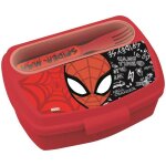 Stor bote sandwich plastique marvel spiderman enfants sans bpa avec fourchette cuillre lavable et rutilisab ...