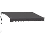 Store - store banne 300cm manivelle lectrique bras articul protection uv30 + support mural gris fonc ...