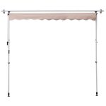 Store - store banne store en aluminium blanc cr�me 200x150cm - bras articul� pince hauteur r�glable - ...