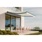 Store banne manuel rtractable - cazeboo - vecchio - 3x25m - toile premium 320g / m - beige - anti - ...