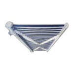 Store banne led lectrique  cassette complte home deluxe elos - 350 x 250 cm bleu marine - blanc