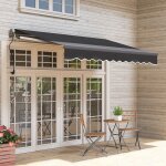 Store - store banne store banne manivelle rglable lectriquement 300cm uv30 + pour terrasse balcon gris ...