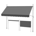 Store banne manuel 350150 cm anthracite thanaddo sans perage hauteur / inclinaison rglables avec manivelle ...