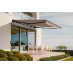 Store banne manuel monobloc - cazeboo - vecchio - 3x25m - toile premium 320g / m� - taupe - anti - uv ...