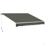 Store banne - outsunny - manuel avec manivelle - rétractable - angle réglable aluminium polyester 280g ... Store banne - outsunny - manuel avec manivelle - rétractable - angle réglable aluminium polyester 280g ...