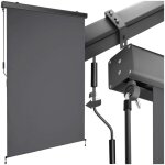 Store banne - tectake - brise - vue verticale eloise 2 supports muraux entretien facile avec manivelle ...
