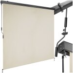 Store banne - tectake - brise - vue verticale eloise avec 2 supports muraux entretien facile avec manivelle ...