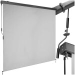 Store banne - tectake - brise - vue verticale eloise avec 2 supports muraux entretien facile avec manivelle ...