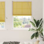 Store enrouleur bambou jaune 110 x 220 cm vidaxl - tamisant � tirage lat�ral