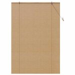 Store enrouleur en bambou - vidaxl - 140x220 cm - marron - protection uv - filtrage de la lumi�re - cordon ...