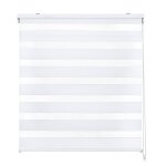 Store enrouleur jour et nuit - easydeco - blanc - 120 x 250 cm