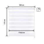 Store enrouleur jour et nuit - easydeco - blanc - 180 x 175 cm
