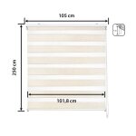 Store enrouleur jour et nuit - easydeco - lin - 105 x 250 cm