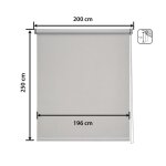 Store enrouleur screen - easydeco - gris - 200 x 250 cm