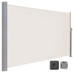 Store lat�ral 160 x 350 cm brise - vue r�tractable auvent ext�rieur r�sistant aux intemp�ries pour jardin ...