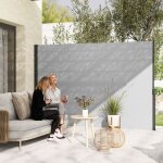 Store lat�ral brise - vue paravent r�tractable dim. 3l x 2h m alu. polyester anti - uv haute densit� ...