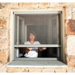 Moustiquaire de fen�tre enroulable - l125 x h220cm - aluminium gris ral 7038 - recoupable - anti - insectes ...