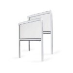 Lot stores moustiquaire pvc recoupable - x2 - l150 x h160cm - blanc