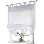 Store romain avec passants - store romain de cuisine - rideaux � passants transparents - voile moderne ...
