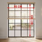 Stores v�nitiens int�rieurs en bambou coccoon (noir 75 x 240 cm) - design naturel et �l�gant ? lamelles ...