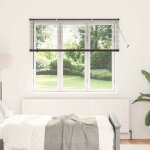 Store v�nitien - vidaxl - 42006133 - aluminium noir mat - montage ext�rieur - manuel lamelles horizontales ...