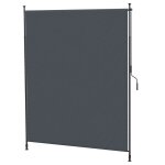 Store vertical - outsunny - avec manivelle - sans per�age - protection uv - cadre en aluminium - 200 ...
