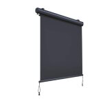 Store vertical r�tractable canop�e avec coffre et manivelle gris1. 6x2. 5m