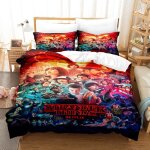 Populaires multicolore housse de couette 3 pi�ces 140x200 avec 2 taie oreillers 65x65 microfibre super ...