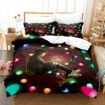 Populaires multicolore housse de couette 3 pi�ces 200x200 avec 2 taie oreillers 50x75 microfibre super ...
