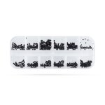 Strass nail art noir 12 formes